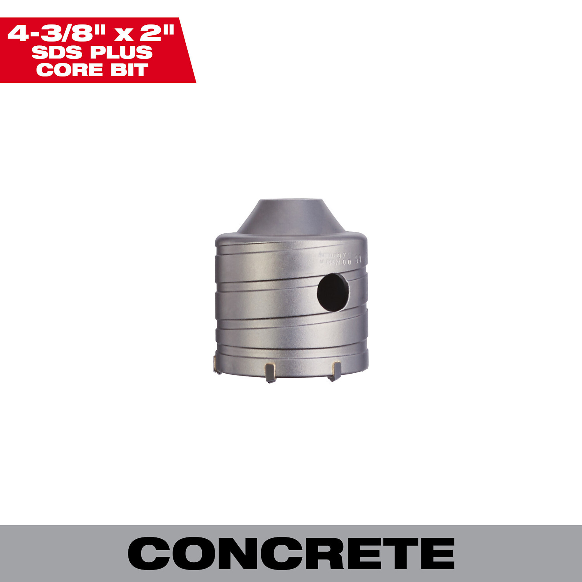 Milwaukee SDS-Plus Masonry Core Bit, 4 3/8in. x 2in., Model# 48-20-5255